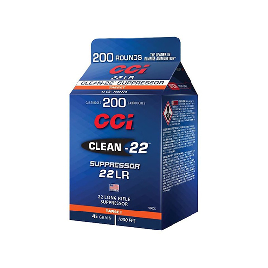 CCI 22LR SUPPRESSOR CLEAN 45GR LRN 200/10 - Sale